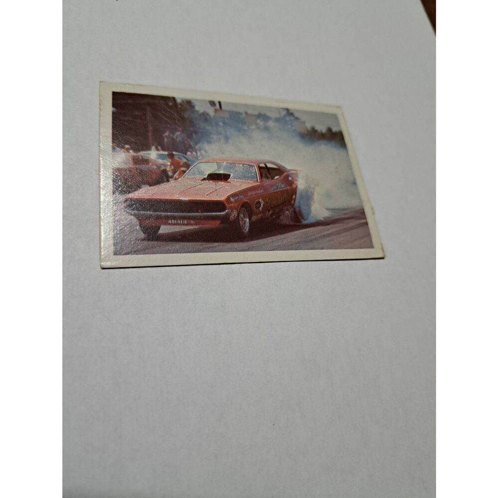1971 Gene Snows Fleer Official Drag Champs AHRA Trading Card Dodge Challenger